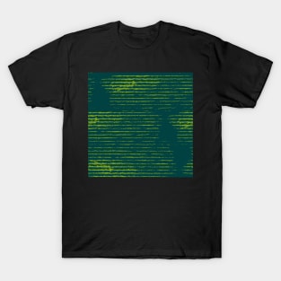 Emerald green grungy stripes T-Shirt